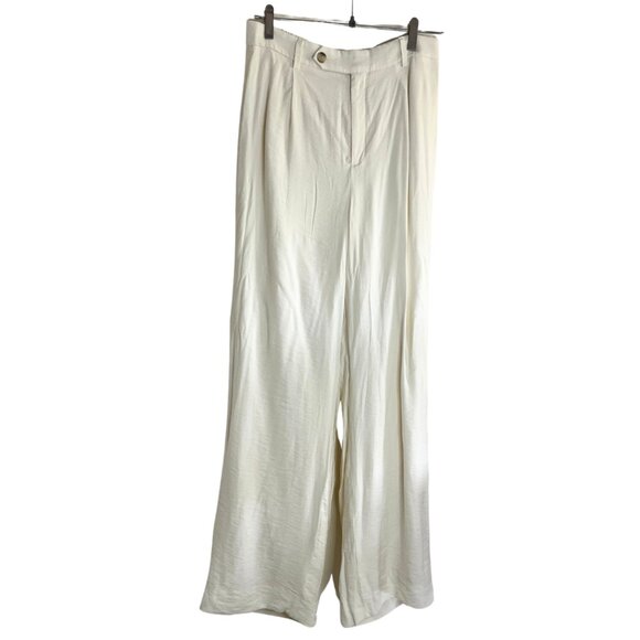 Banana Republic Cream High Rise Breezy Wide Leg Lenzing Ecover Pants - Picture 2 of 10